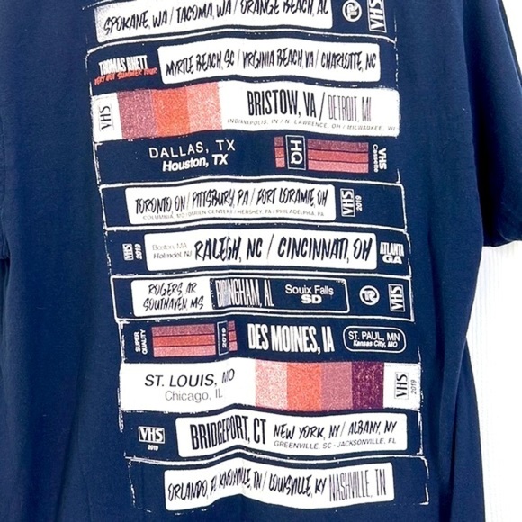 Thomas Rhett - VHS Concert Thomas Rhett 2019 Tour Short Sleeve T Shirt Large - Picture 10 of 10